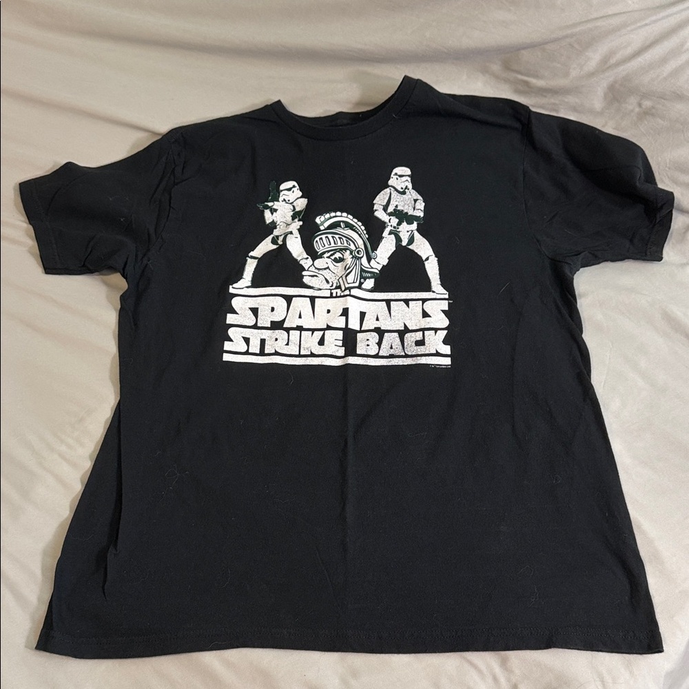 Black Spartans Strike Back T-Shirt MSU